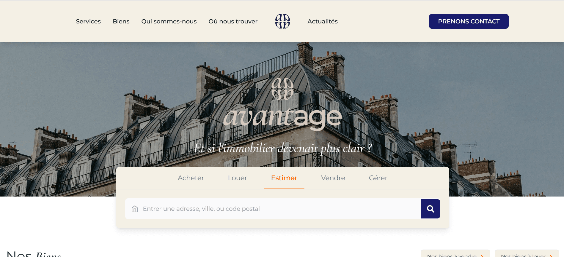Capture d'écran de Avantage Immobilier