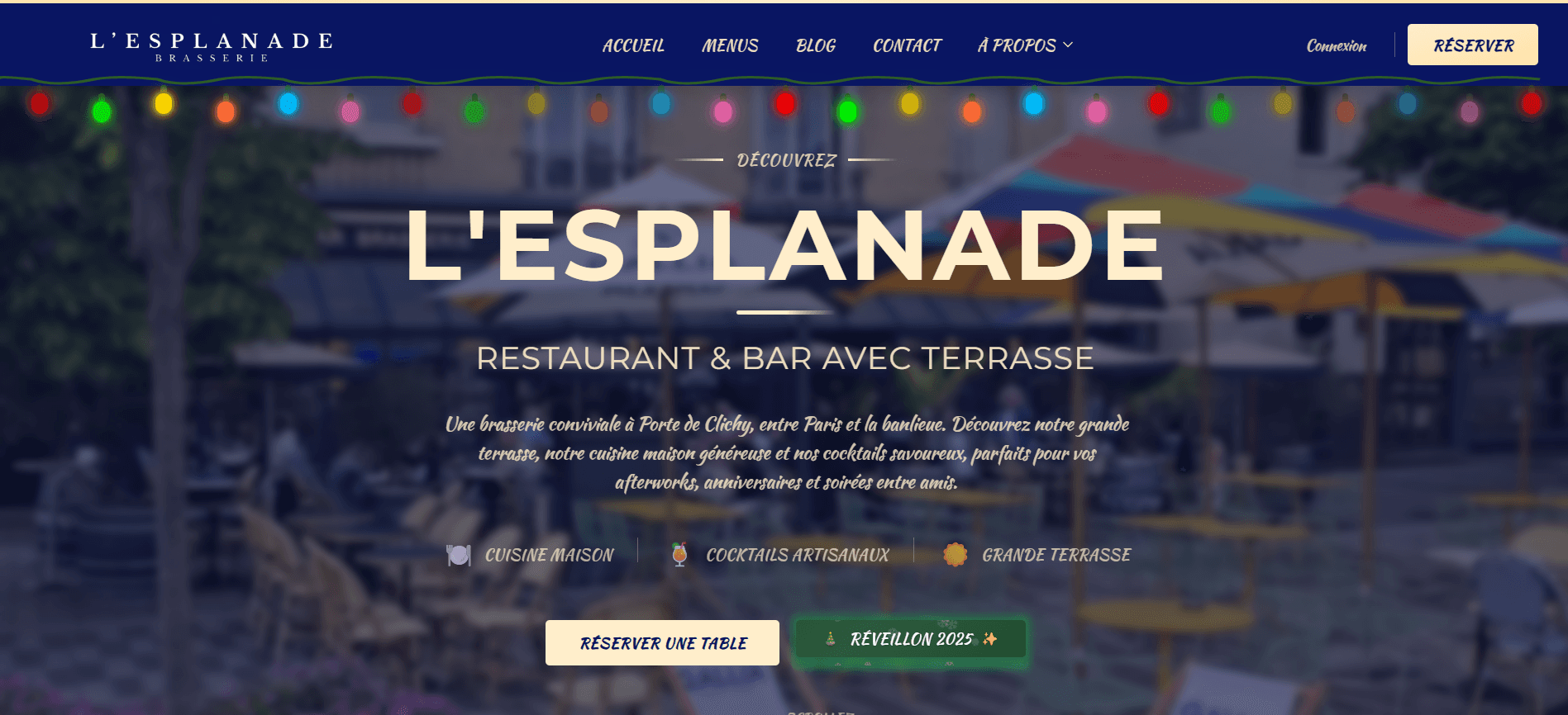 Capture d'écran de L'Esplanade Brasserie