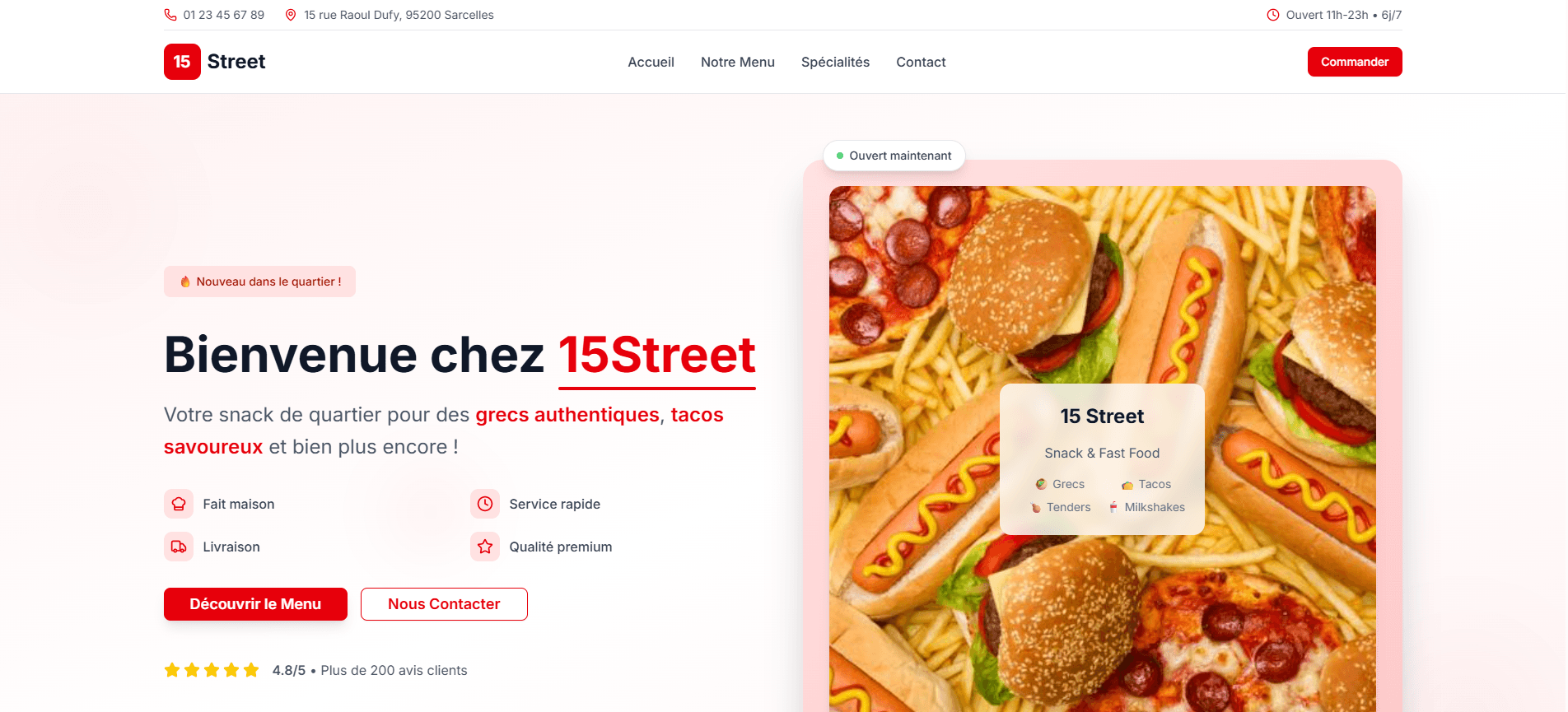 Capture d'écran de 15Street - Snack & Fast Food