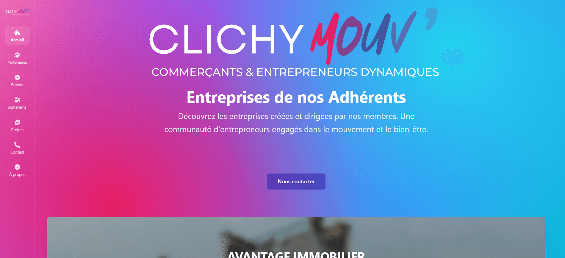 Capture d'écran de ClichyMouv - Association