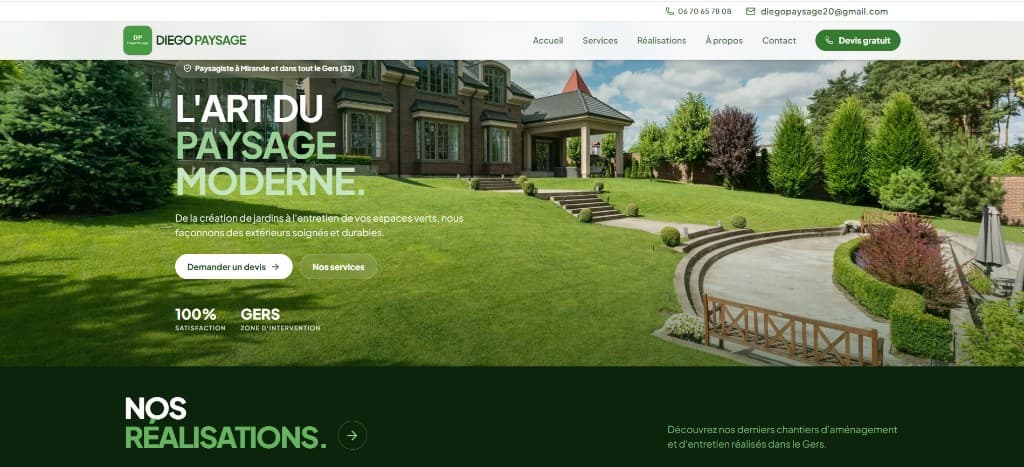 Capture d'écran de Diego Paysage